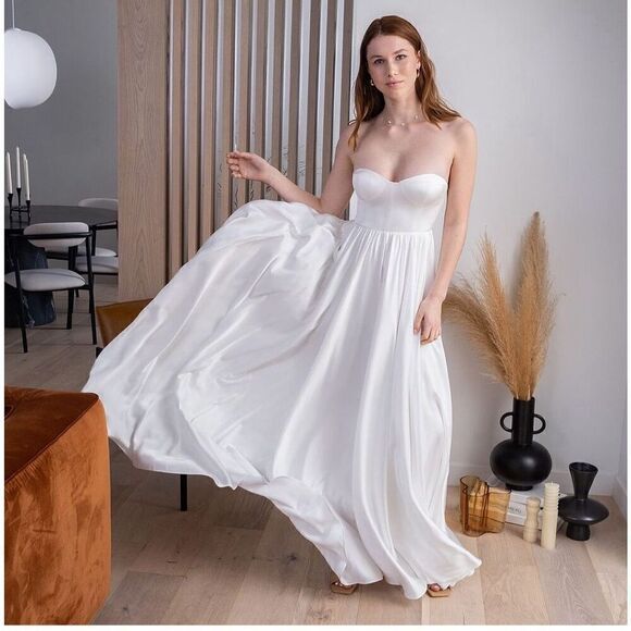 Fame and Partners The Ambrose Maxi Dress in White Bridal Dress size 2 (XS) - Picture 1 of 10